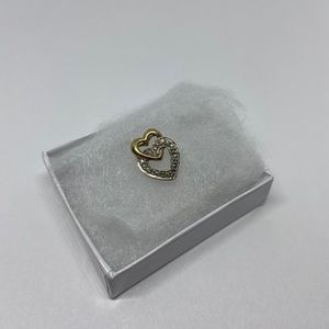 Solid 10kt Yellow Gold Heart Shaped Pendant